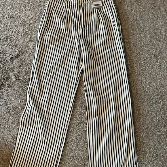 The Way High Drape Pant by Everlane 32” inseam, size 8 ombré stripe - Picture 2 of 6